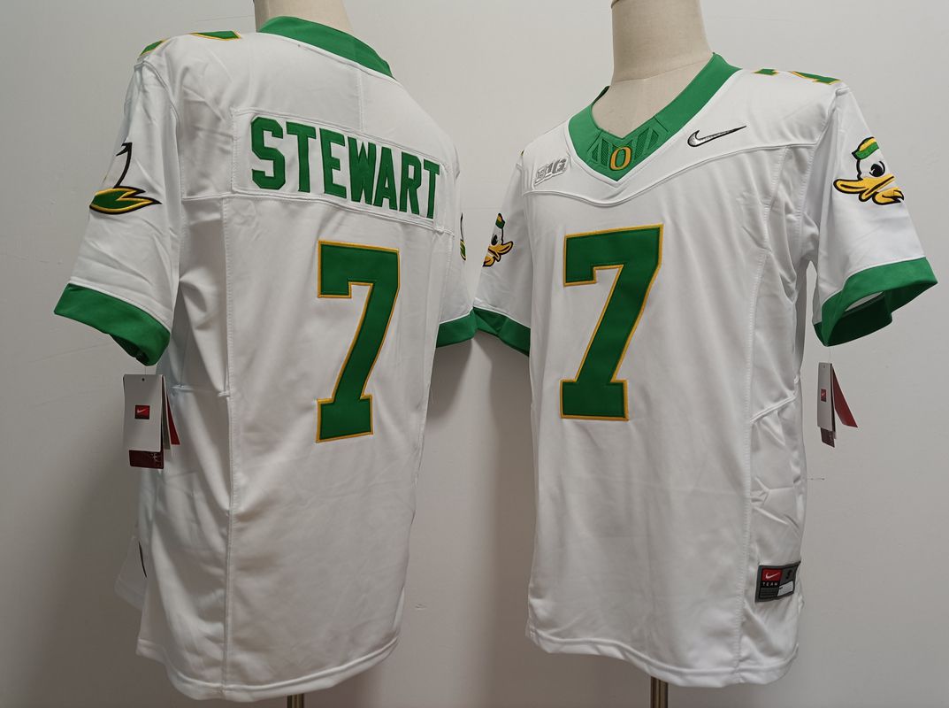 Men Oregon Ducks 7 Stewart White Nike 2025 NCAA Jersey